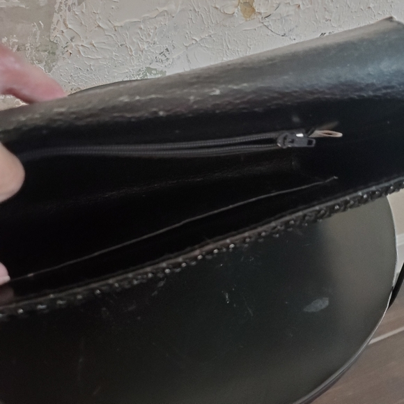 VINTAGE Gold & Black Chainmail Metal Mesh Purse with Snake Shoulder Strap - Picture 4 of 9